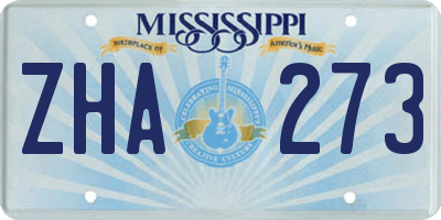 MS license plate ZHA273