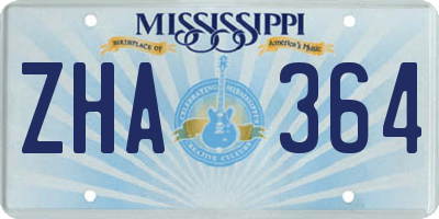 MS license plate ZHA364