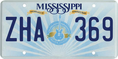 MS license plate ZHA369