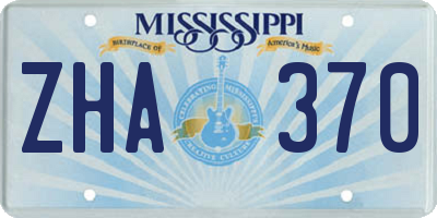 MS license plate ZHA370