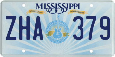 MS license plate ZHA379