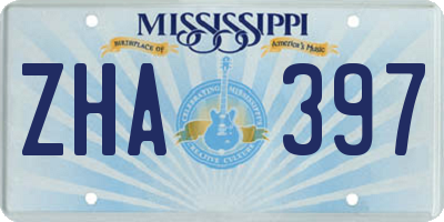 MS license plate ZHA397