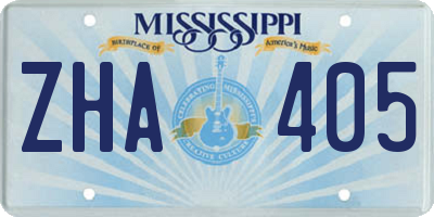 MS license plate ZHA405