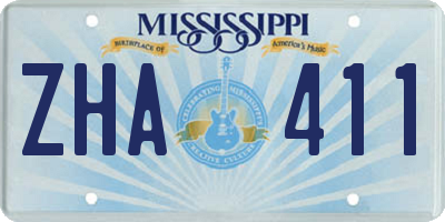 MS license plate ZHA411