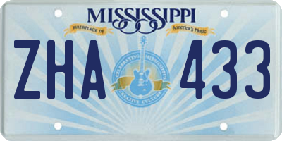 MS license plate ZHA433