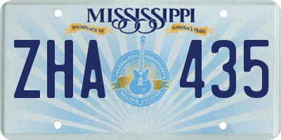 MS license plate ZHA435