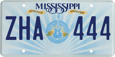 MS license plate ZHA444