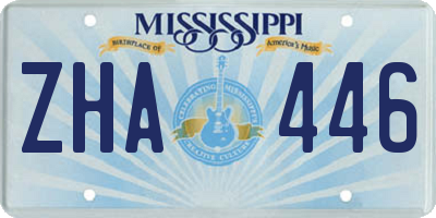 MS license plate ZHA446