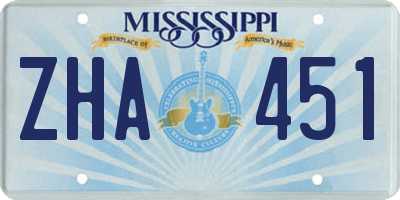 MS license plate ZHA451