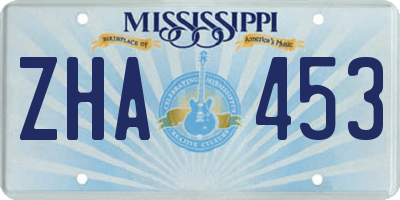 MS license plate ZHA453