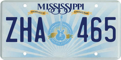 MS license plate ZHA465