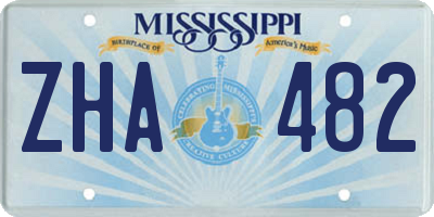 MS license plate ZHA482