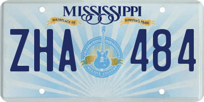 MS license plate ZHA484