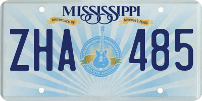 MS license plate ZHA485