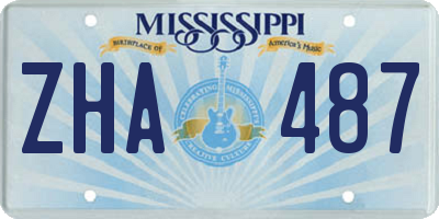 MS license plate ZHA487