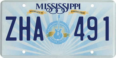 MS license plate ZHA491