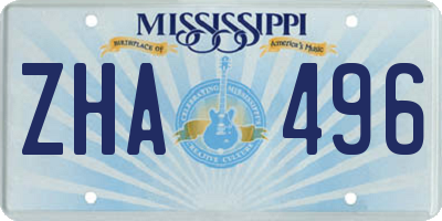 MS license plate ZHA496