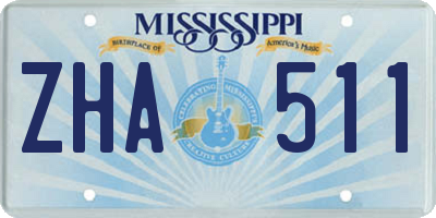 MS license plate ZHA511