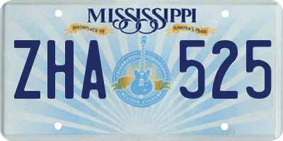 MS license plate ZHA525