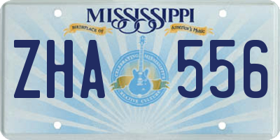 MS license plate ZHA556