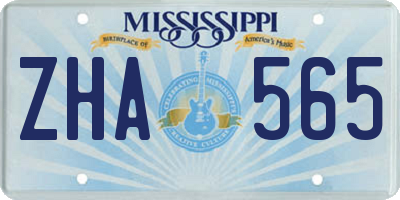 MS license plate ZHA565