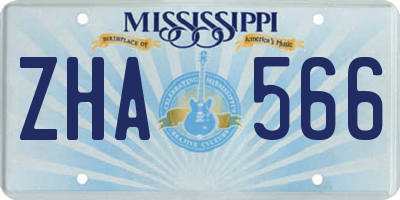 MS license plate ZHA566