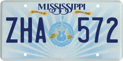 MS license plate ZHA572