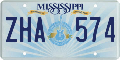 MS license plate ZHA574