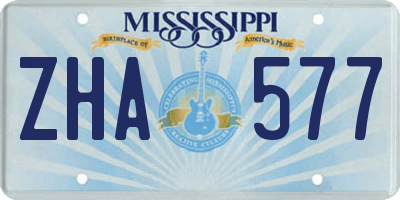 MS license plate ZHA577