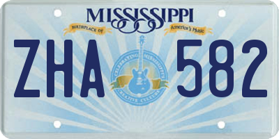 MS license plate ZHA582