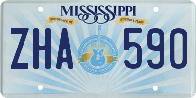 MS license plate ZHA590