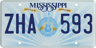 MS license plate ZHA593