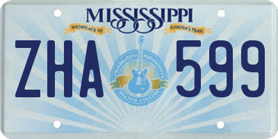 MS license plate ZHA599