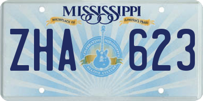 MS license plate ZHA623