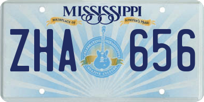 MS license plate ZHA656