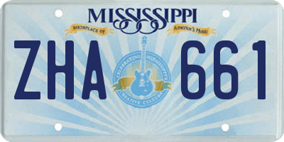 MS license plate ZHA661