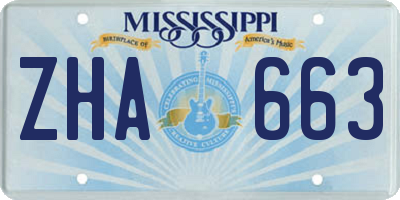MS license plate ZHA663