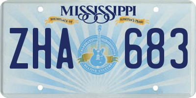 MS license plate ZHA683