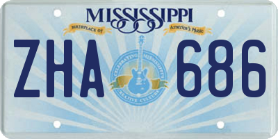 MS license plate ZHA686