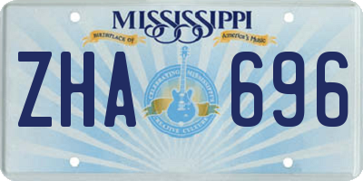 MS license plate ZHA696
