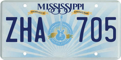 MS license plate ZHA705