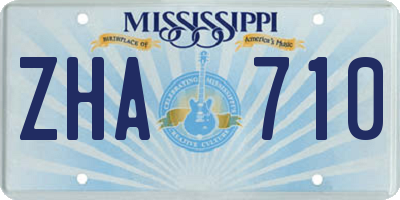 MS license plate ZHA710
