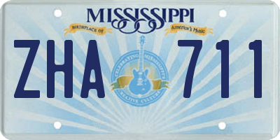 MS license plate ZHA711