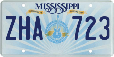 MS license plate ZHA723