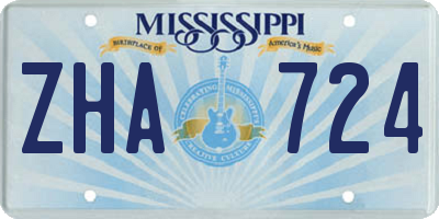 MS license plate ZHA724