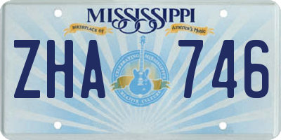 MS license plate ZHA746