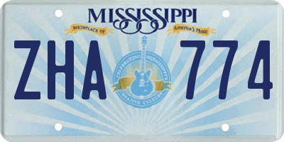 MS license plate ZHA774
