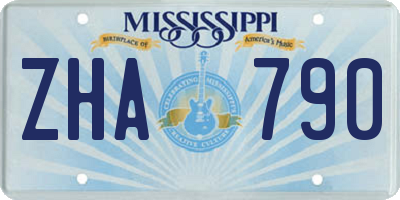 MS license plate ZHA790