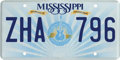 MS license plate ZHA796