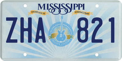 MS license plate ZHA821